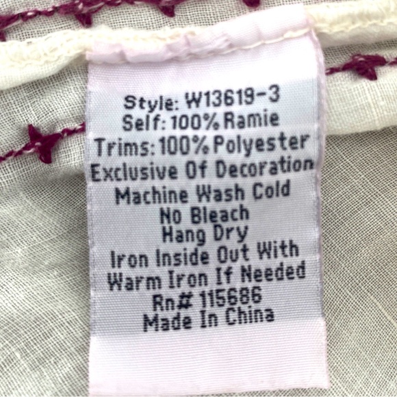 Johnny Was Allegra Embroidered Peasant Blouse Size Large - Picture 9 of 11